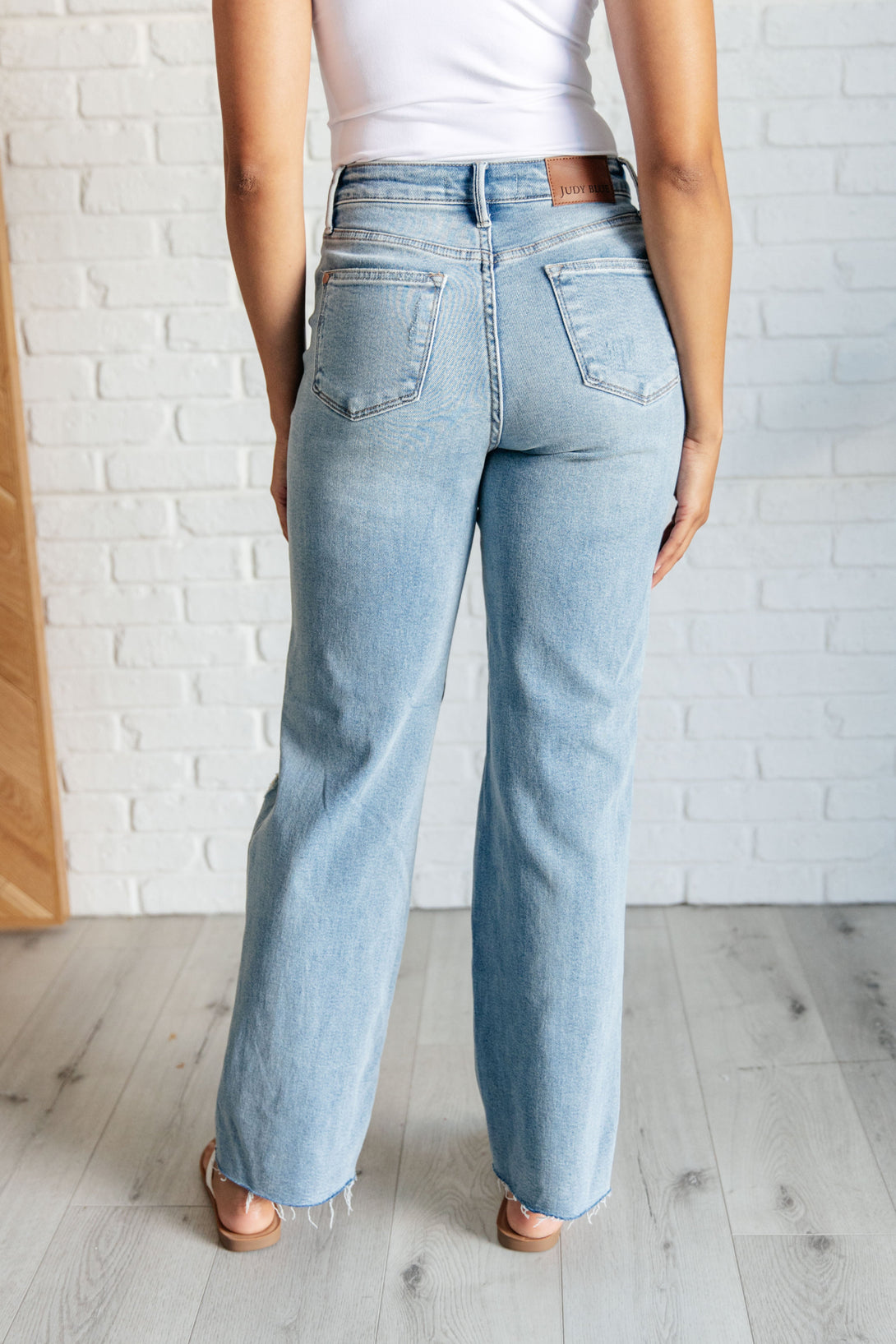 Ramona High Rise Rigid Magic Destroyed Straight Jeans - Lavish Fix