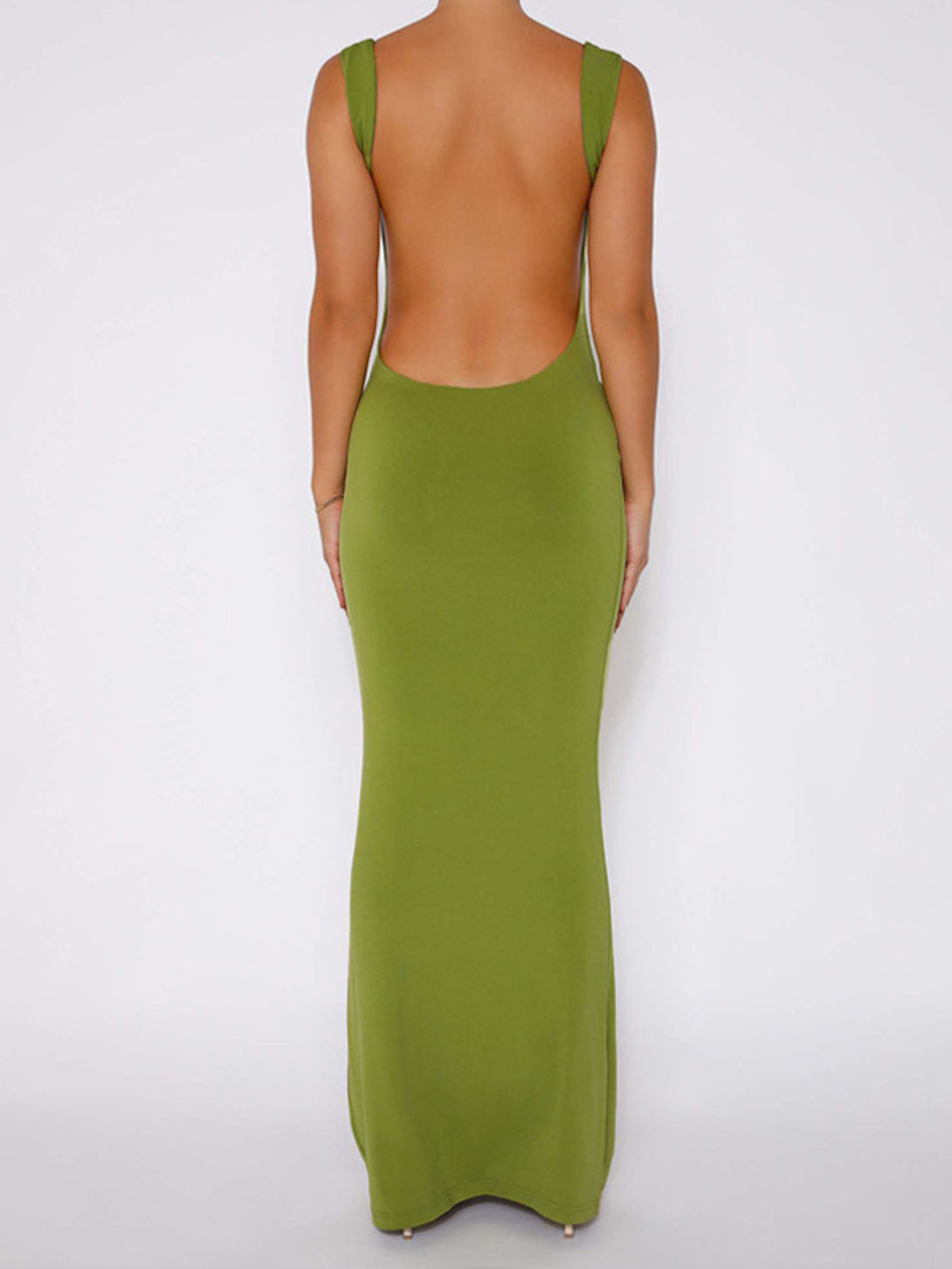 Backless Wide Strap Maxi Dress - Lavish Fix