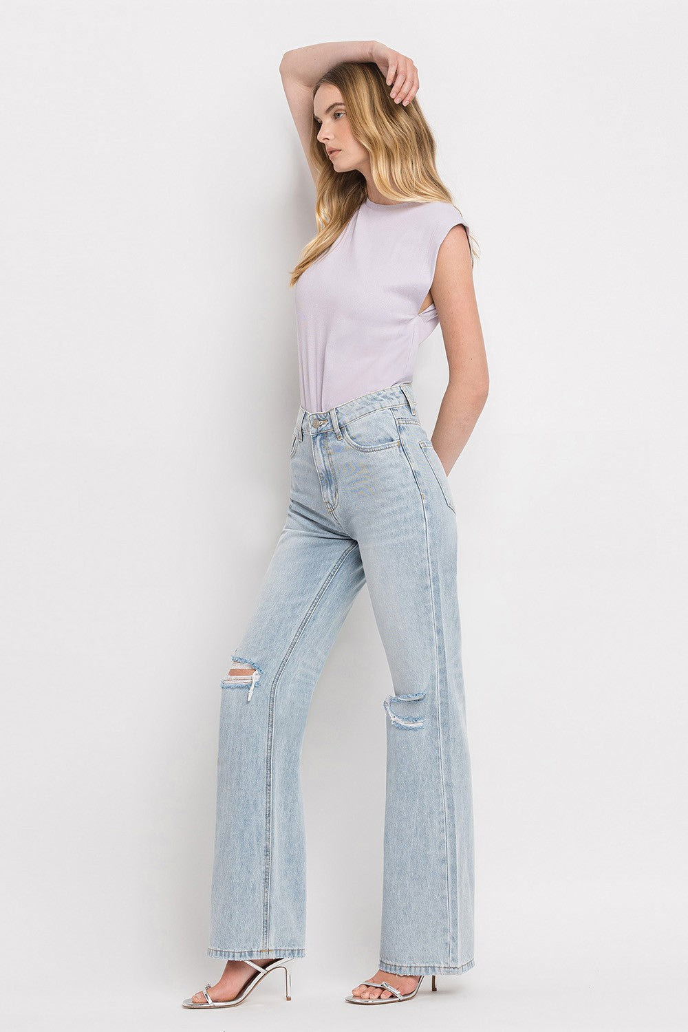 Vervet by Flying Monkey 90'S Vintage Super High Rise Flare Jeans - Lavish Fix