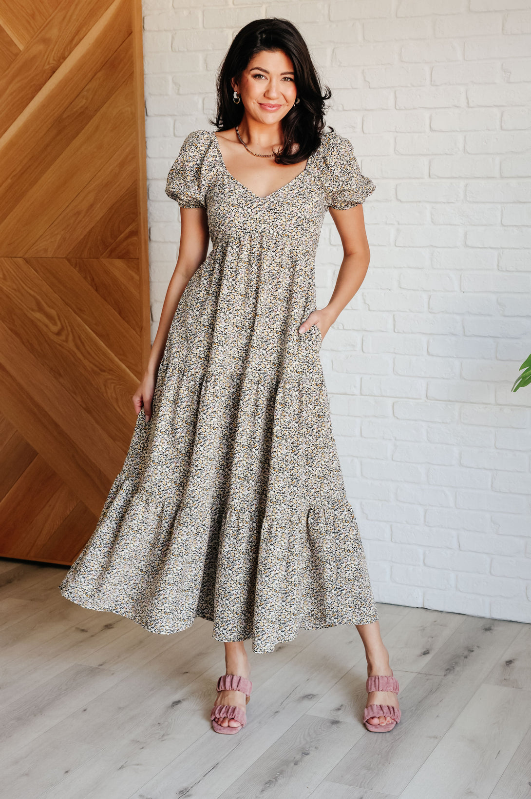 A Moment of Love Balloon Sleeve Dress - Lavish Fix