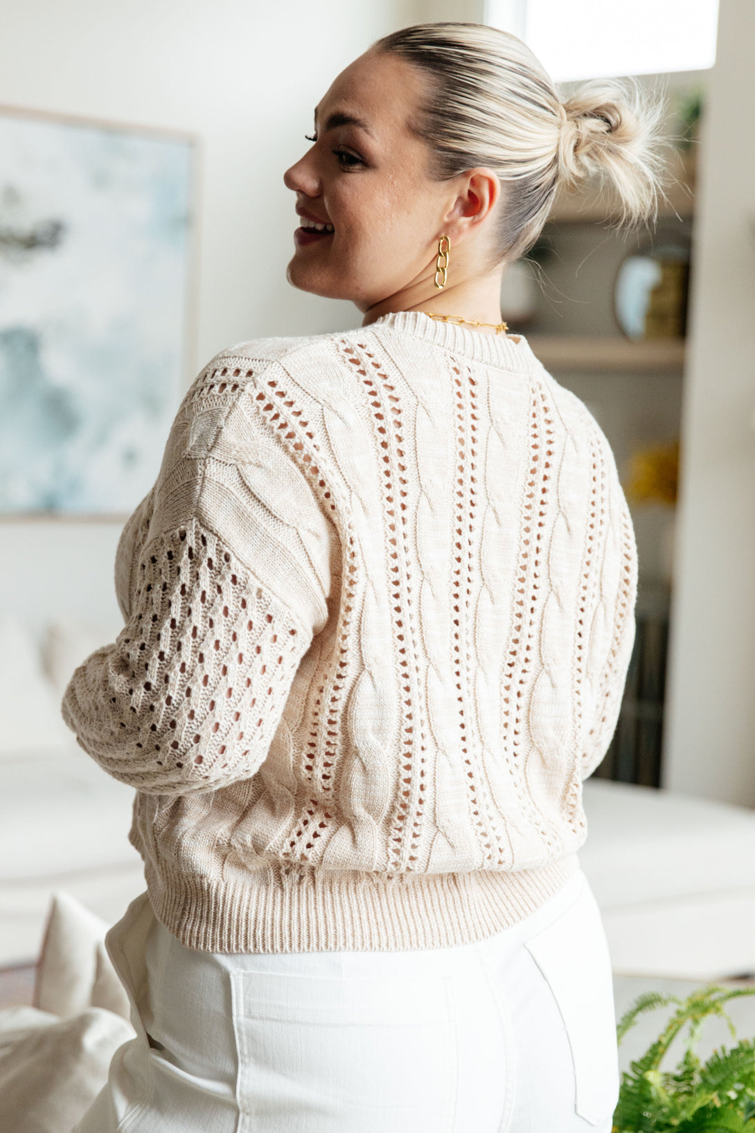 A Note of Thanks Cable Knit Sweater - Lavish Fix