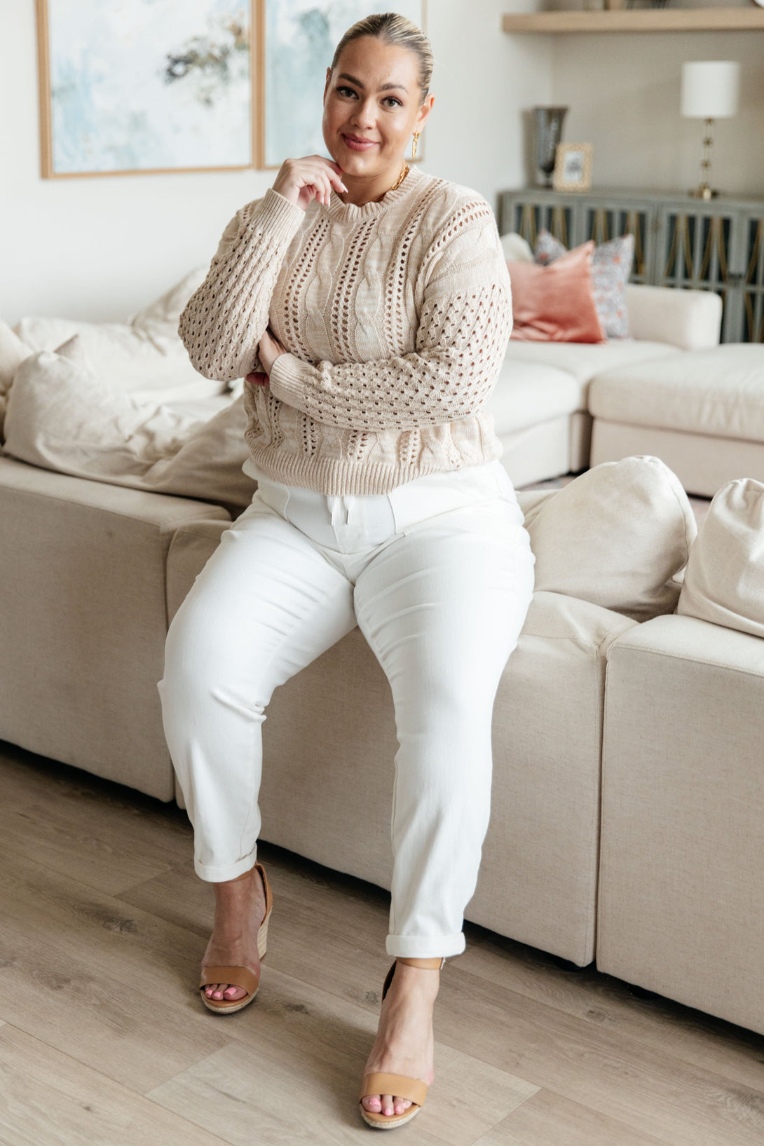 A Note of Thanks Cable Knit Sweater - Lavish Fix