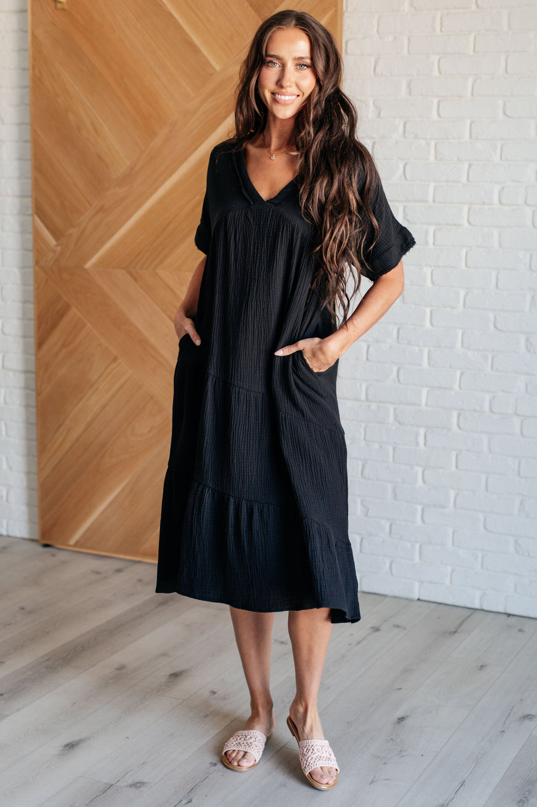 Always Learning Dolman Sleeve Dress in Black - Lavish Fix