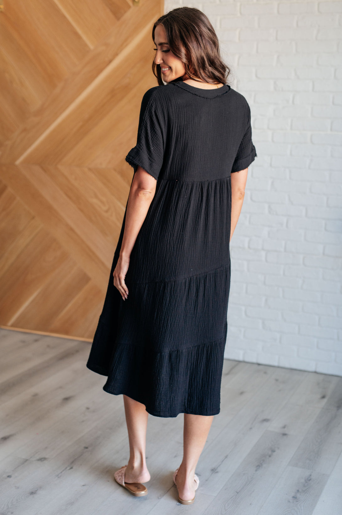 Always Learning Dolman Sleeve Dress in Black - Lavish Fix