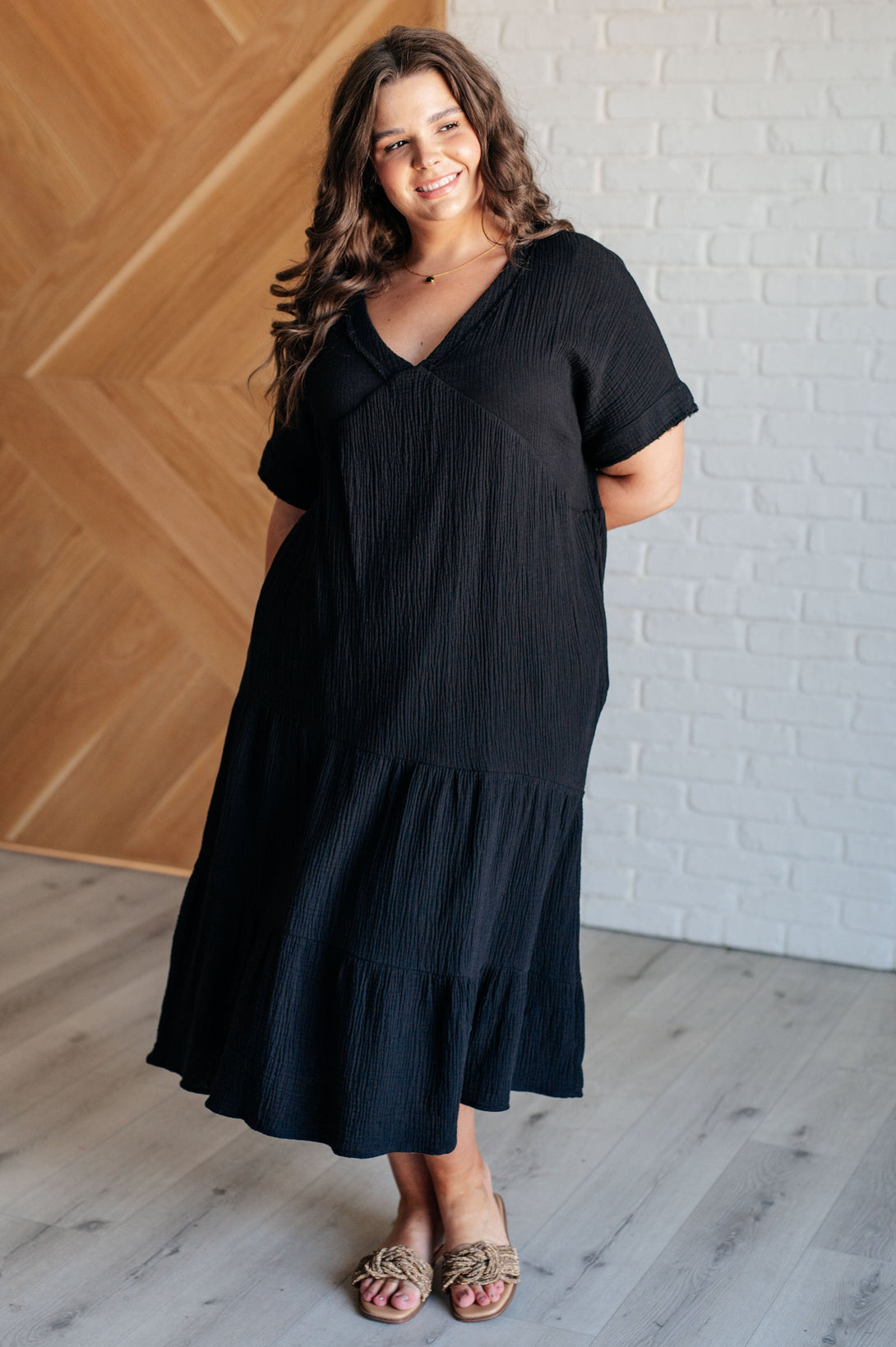 Always Learning Dolman Sleeve Dress in Black - Lavish Fix