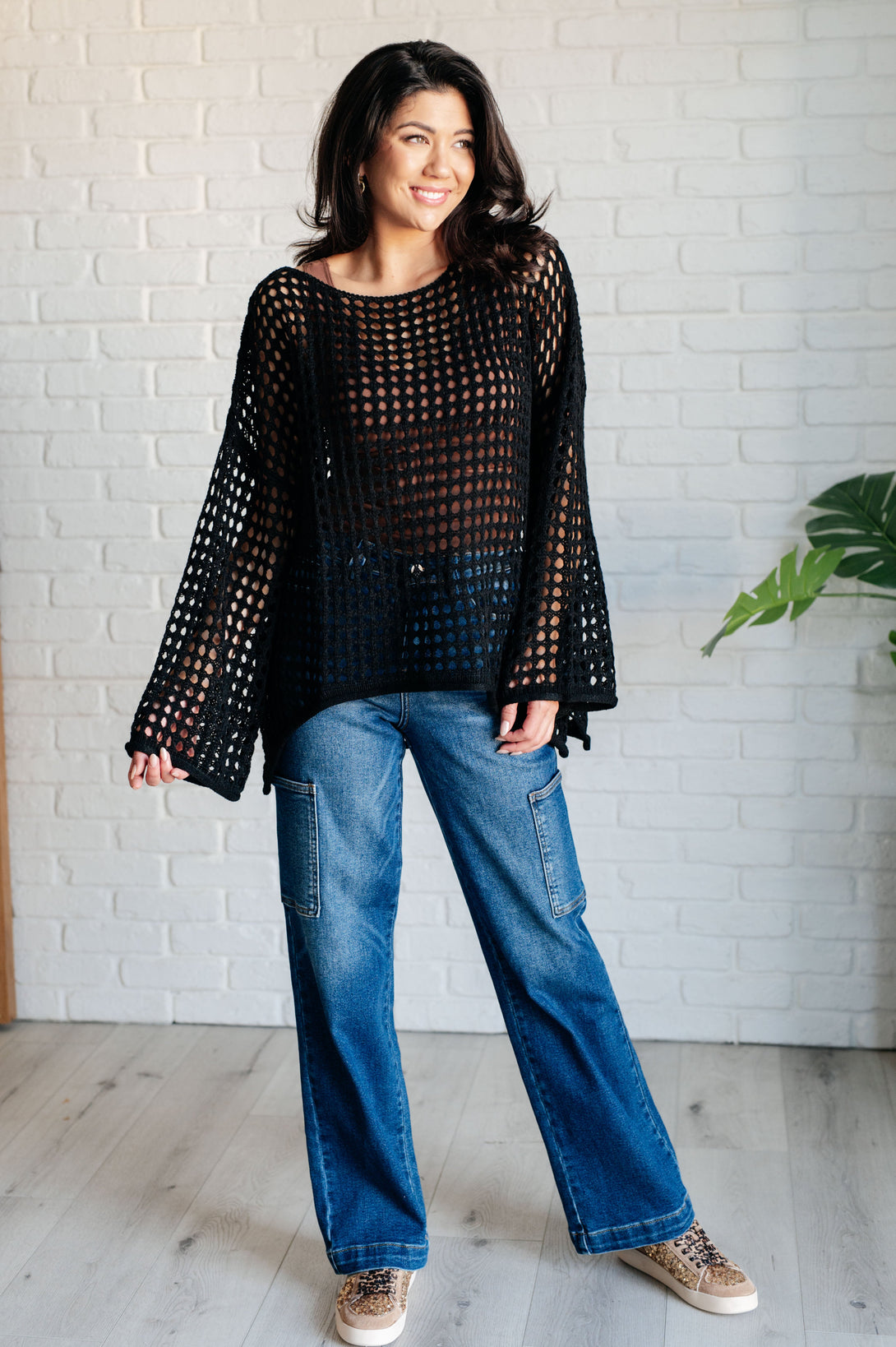 Ask Anyway Fishnet Sweater - Lavish Fix