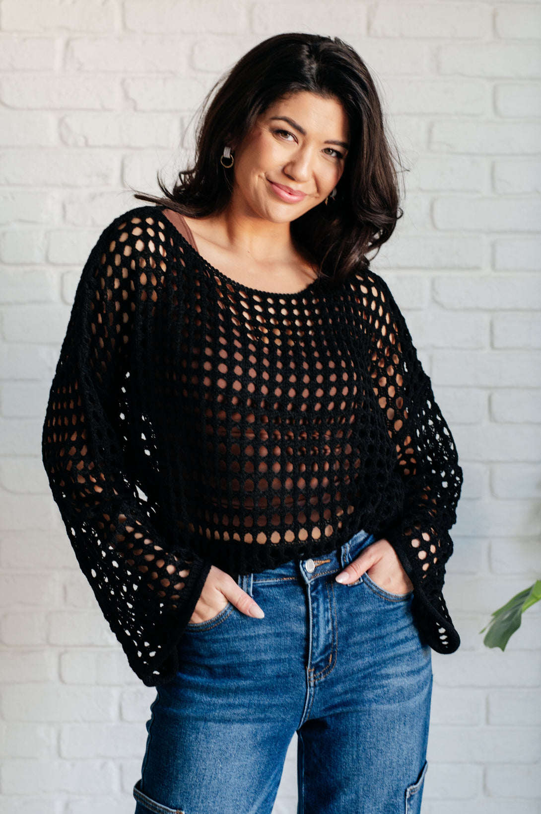 Ask Anyway Fishnet Sweater - Lavish Fix