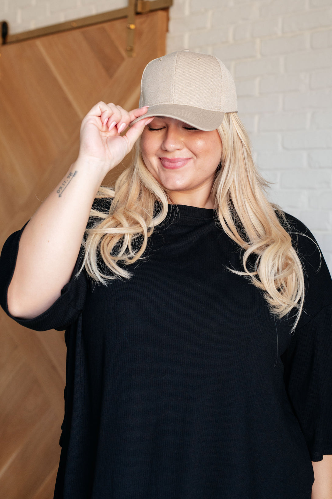 Basic Babe Ball Cap in Khaki - Lavish Fix