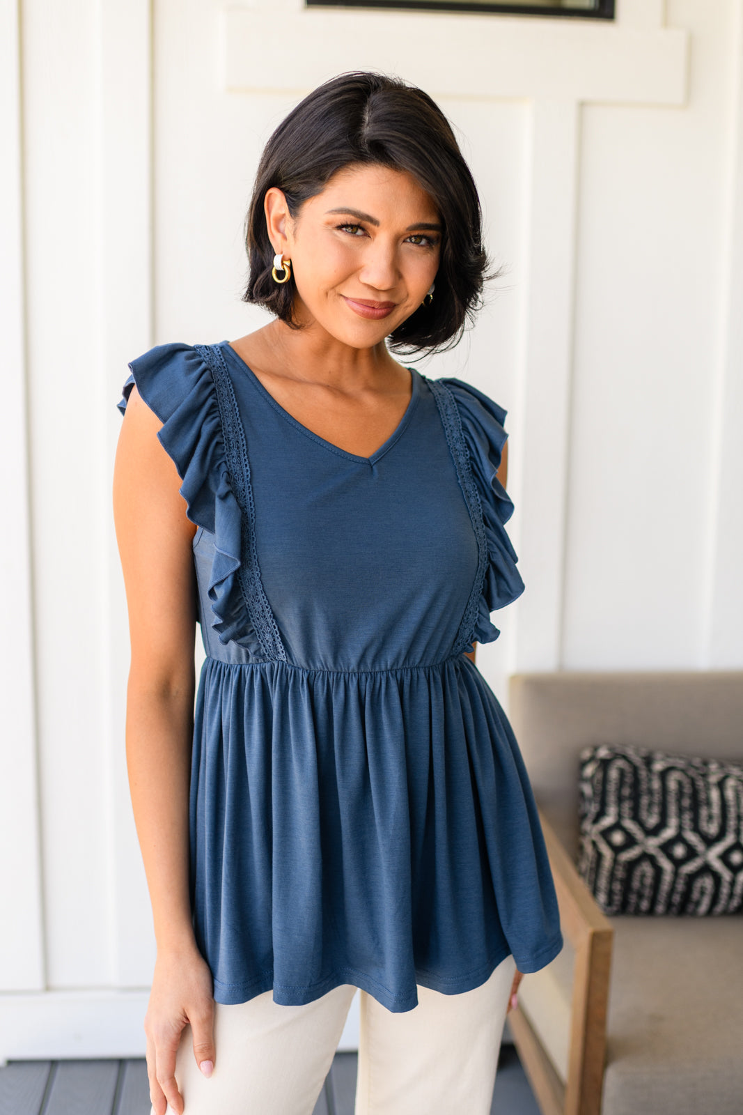 Before Now Ruffled Babydoll Top - Lavish Fix