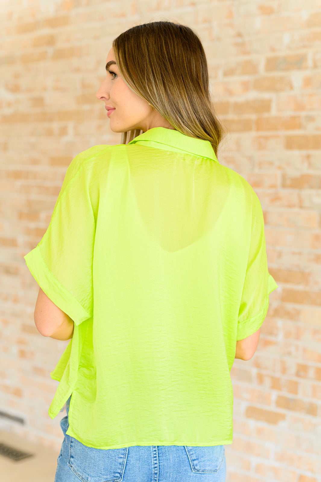 Bright Idea Button Down in Citrus - Lavish Fix