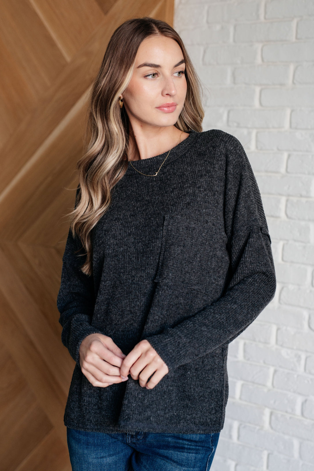 Casual Tuesday Ribbed Knit Sweater in Black - Lavish Fix