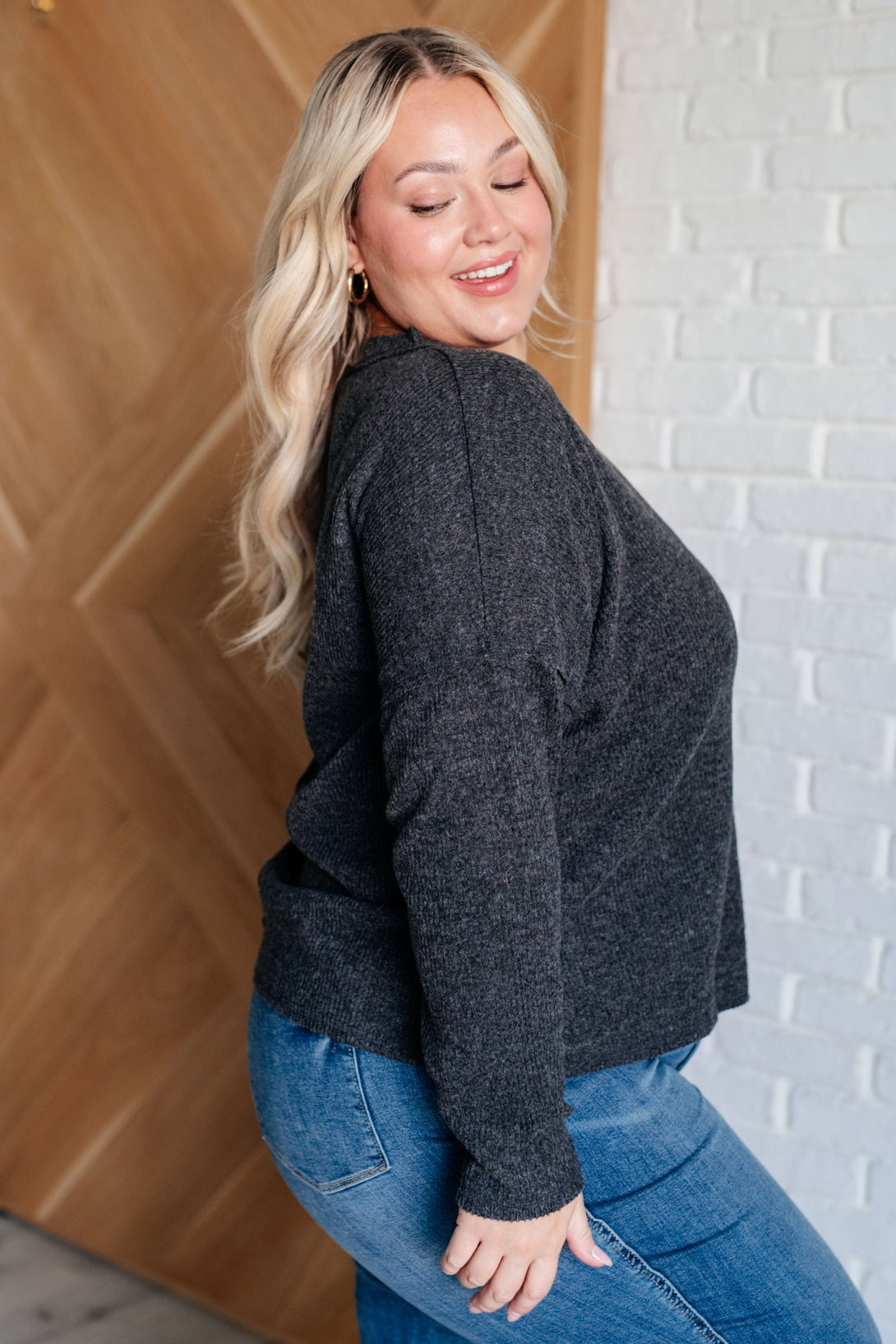 Casual Tuesday Ribbed Knit Sweater in Black - Lavish Fix