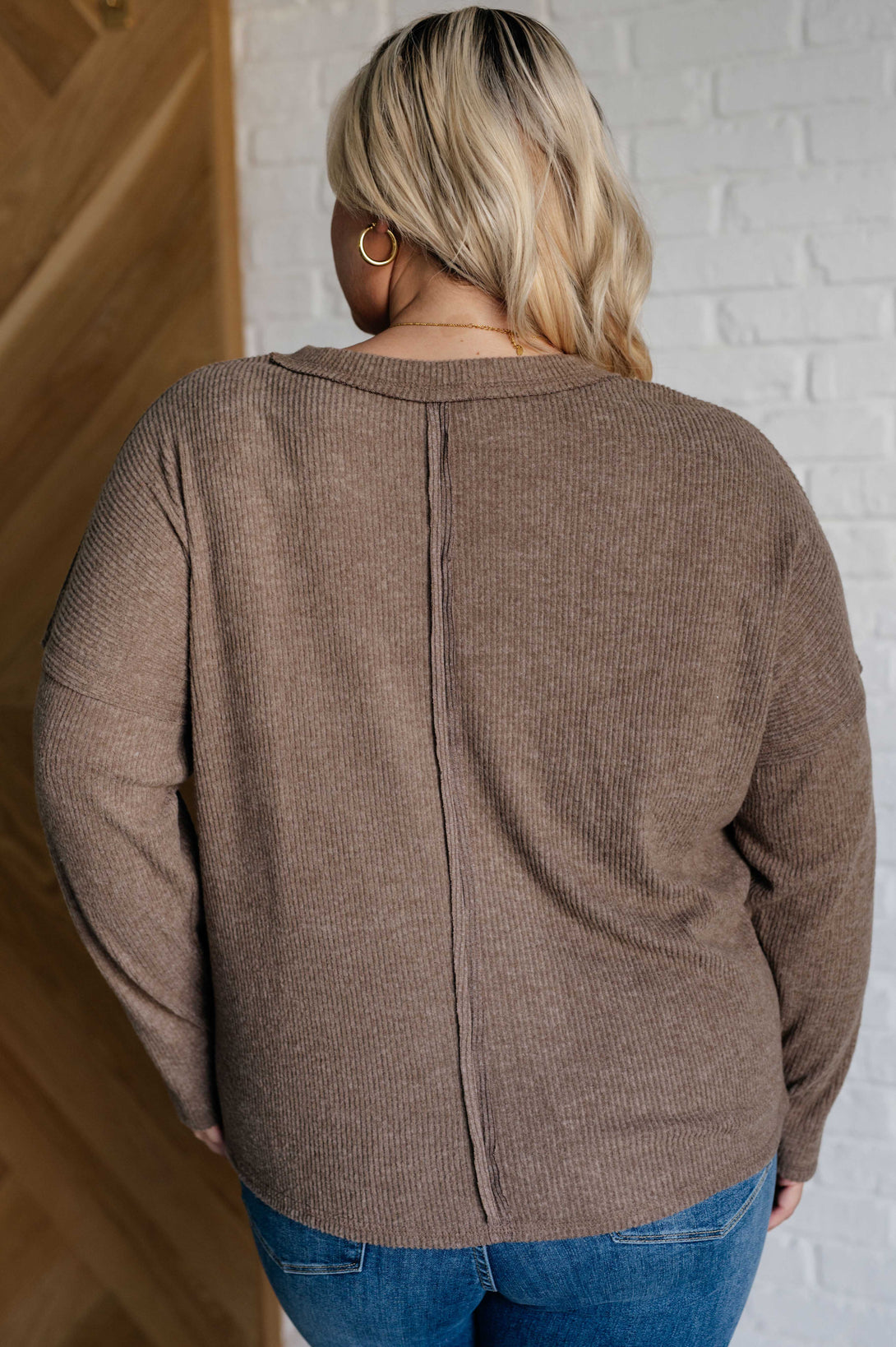 Casual Tuesday Ribbed Knit Sweater in Mocha - Lavish Fix