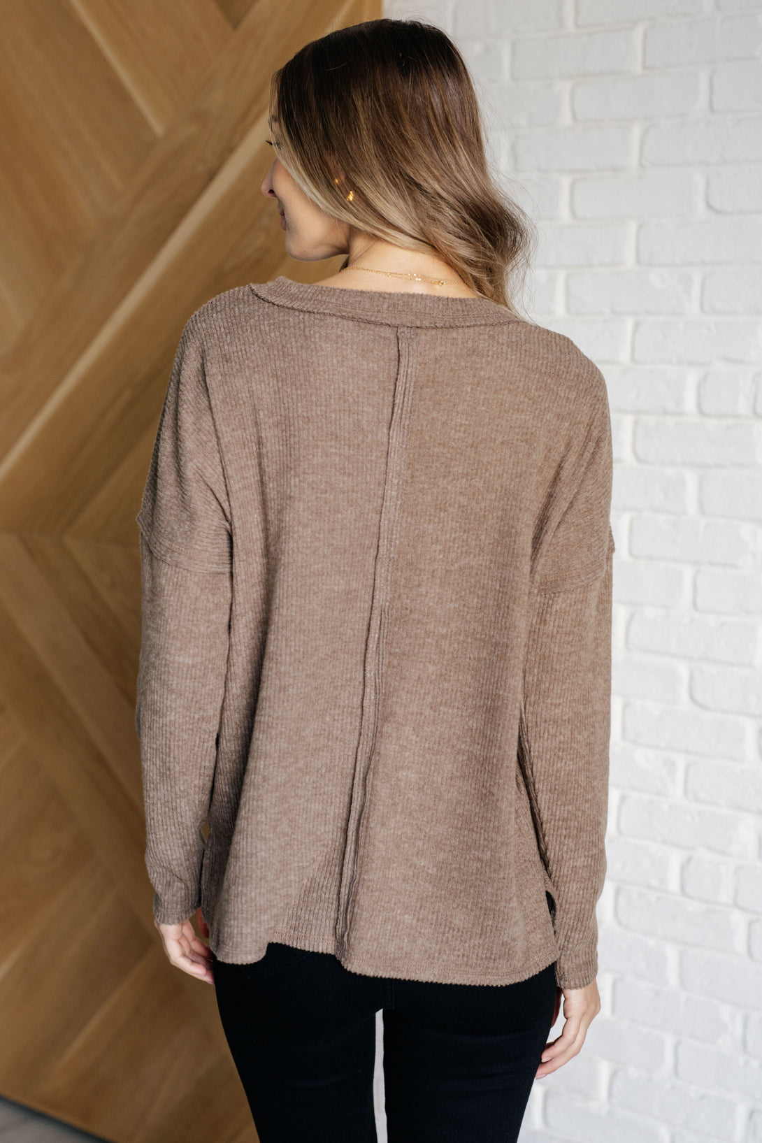 Casual Tuesday Ribbed Knit Sweater in Mocha - Lavish Fix