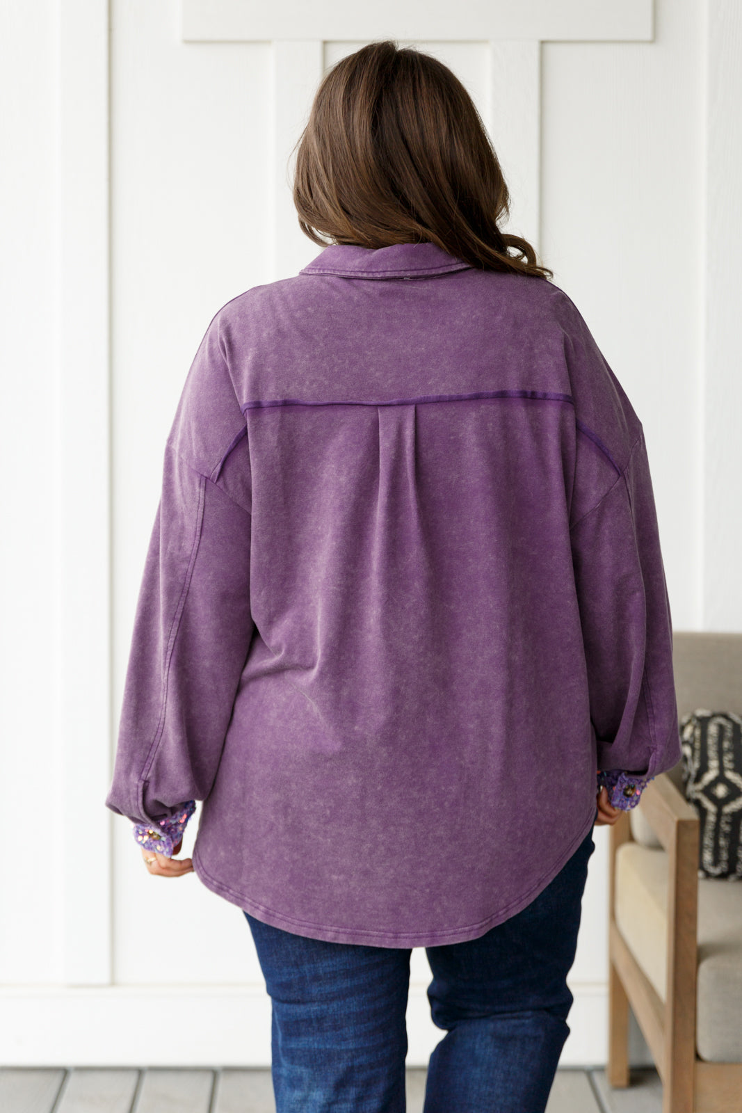 Chaos of Sequins Shacket in Purple - Lavish Fix