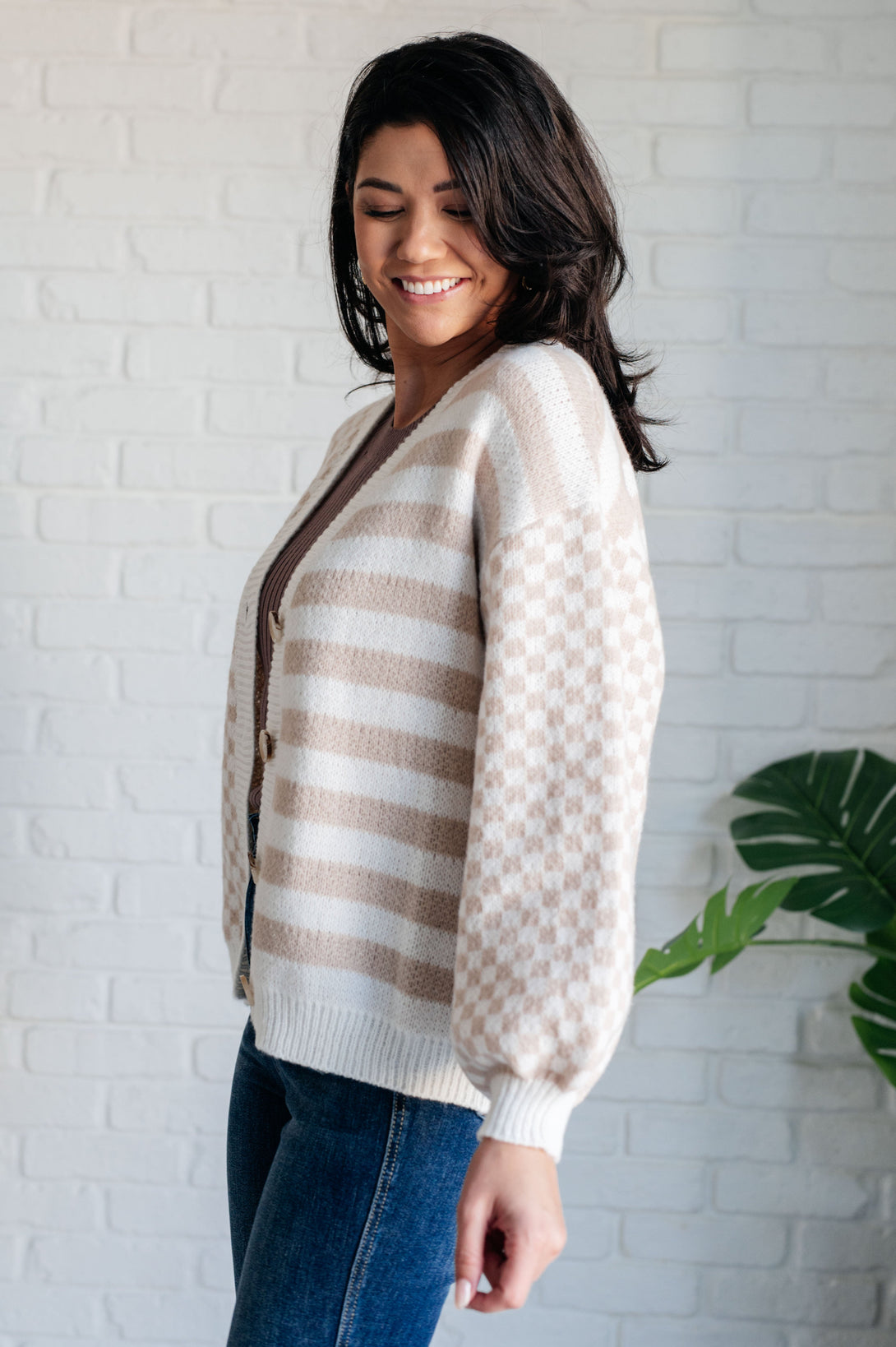 Check That Line Cardigan - Lavish Fix