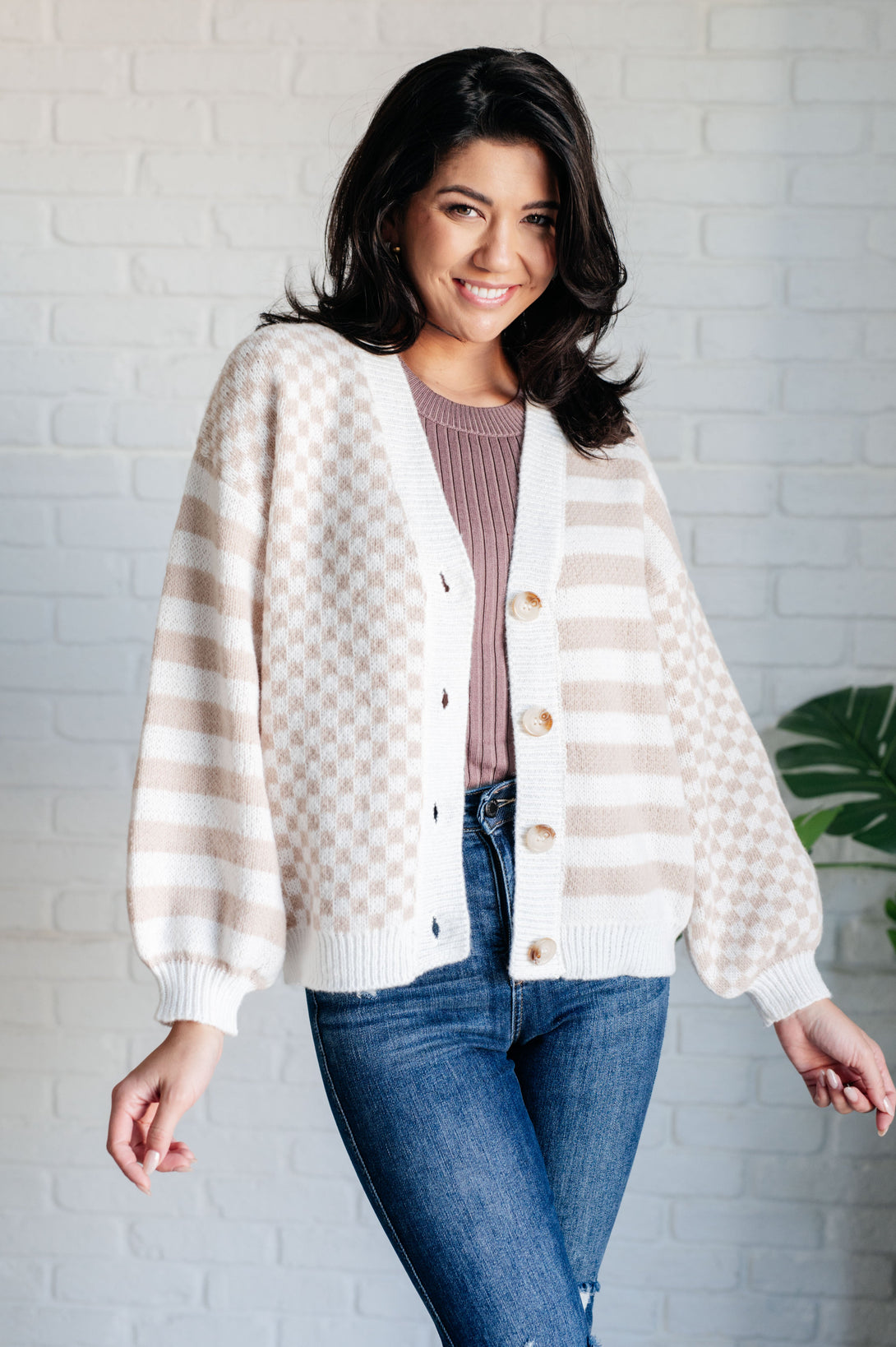 Check That Line Cardigan - Lavish Fix