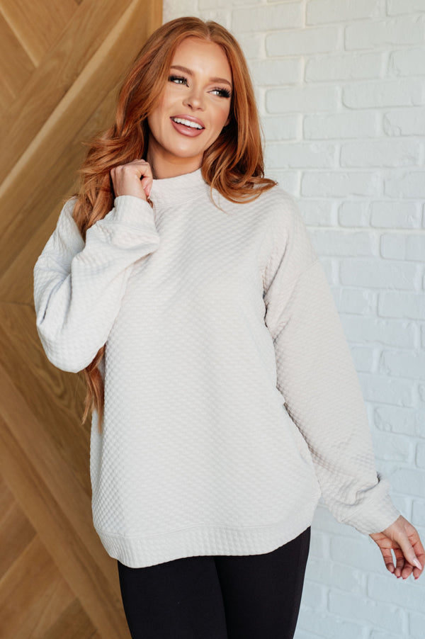 Don't Change Anything Mock Neck Pullover - Lavish Fix