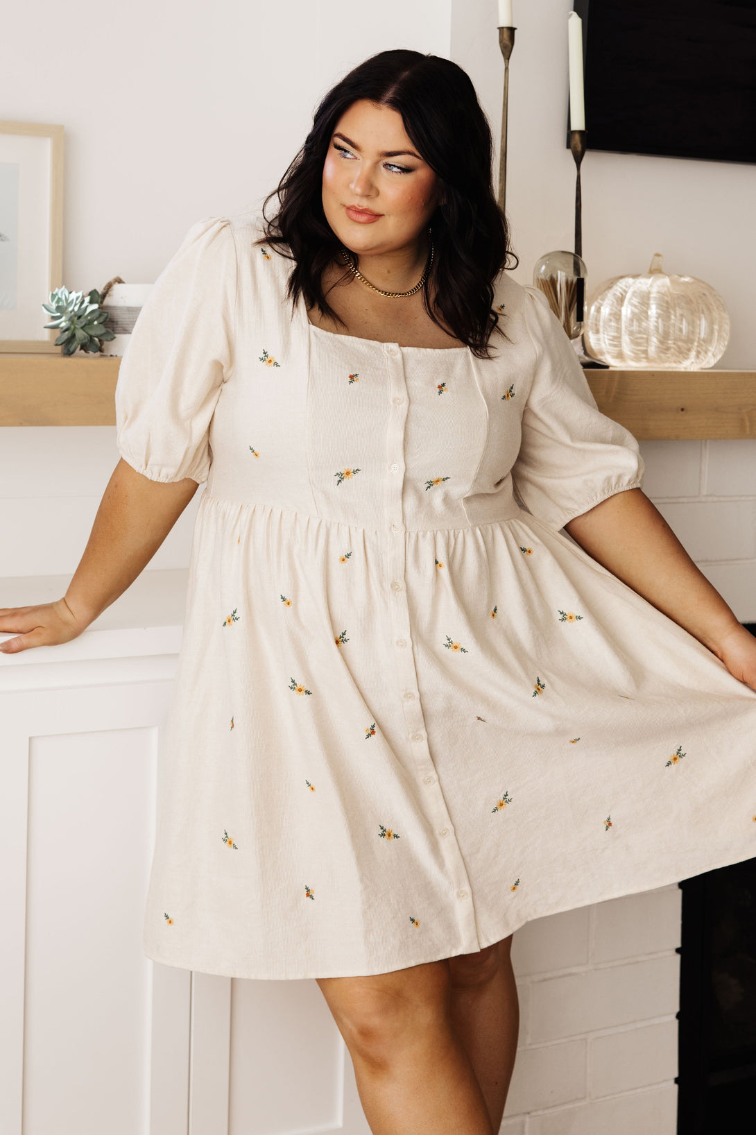 Dream a Little Dream Embroidered Dress - Lavish Fix