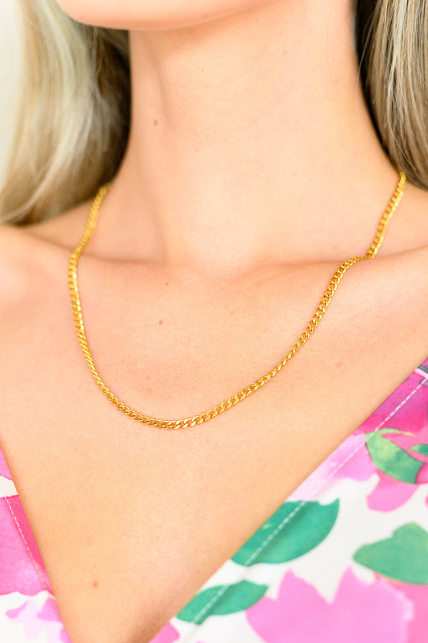 Eagerly Waiting Gold Plated Chain Necklace - Lavish Fix