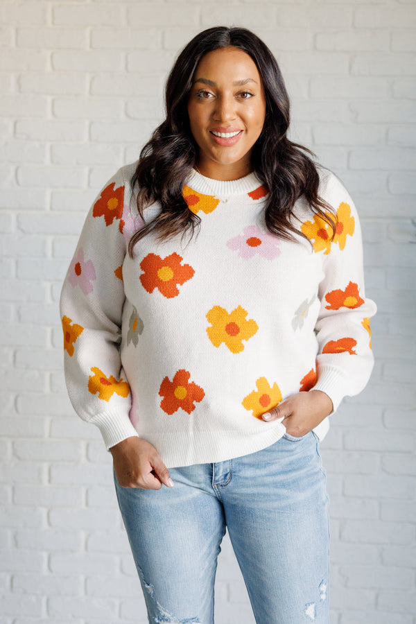 Falling Flowers Floral Sweater - Lavish Fix