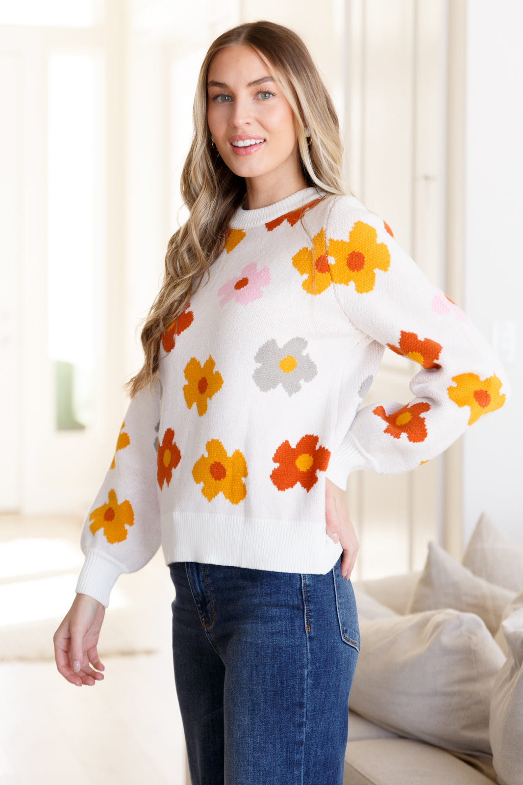 Falling Flowers Floral Sweater - Lavish Fix