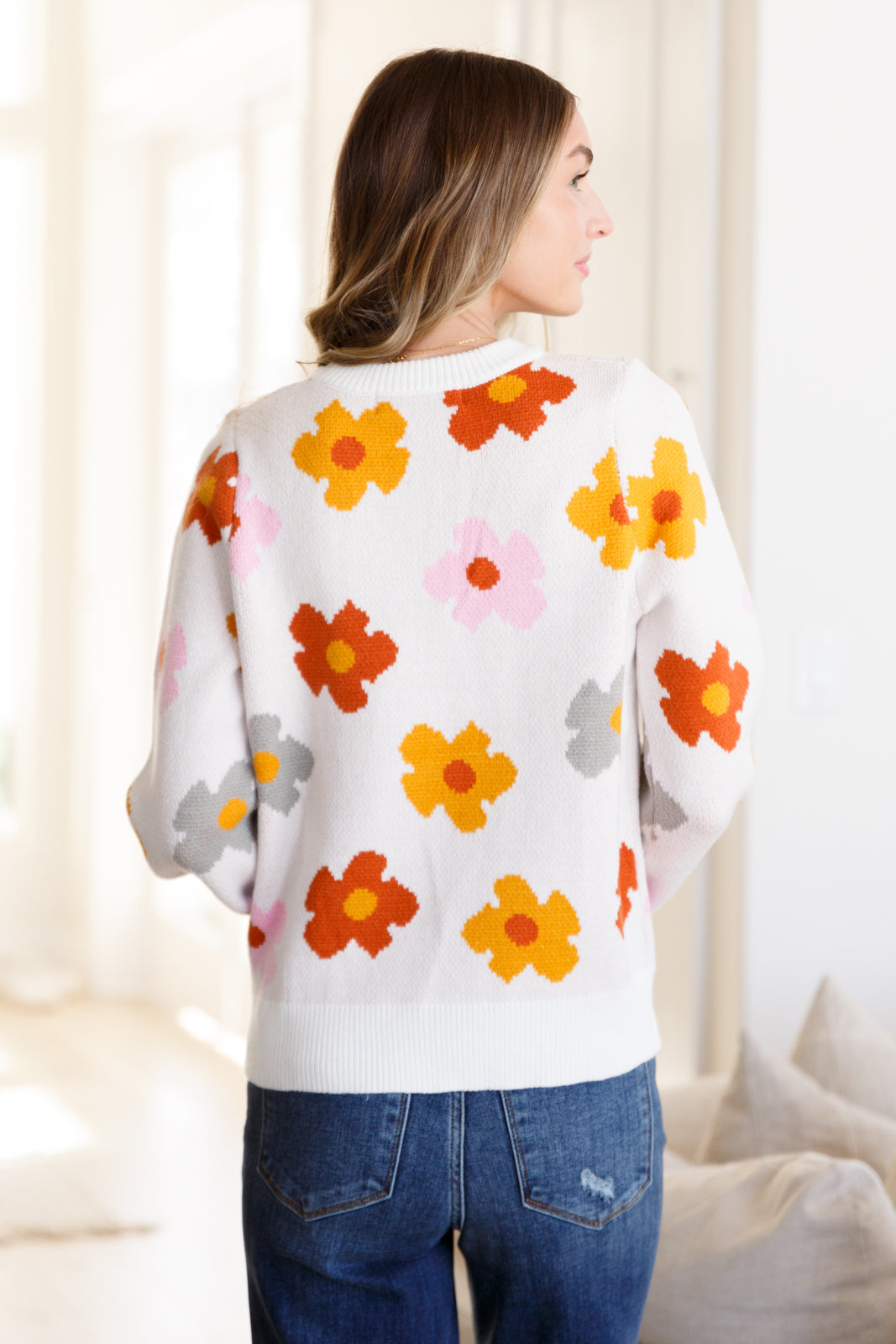 Falling Flowers Floral Sweater - Lavish Fix