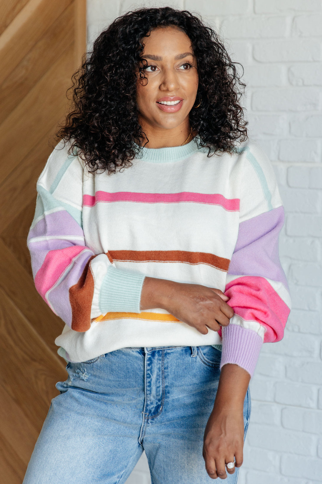 Flawless Features Striped Sweater - Lavish Fix