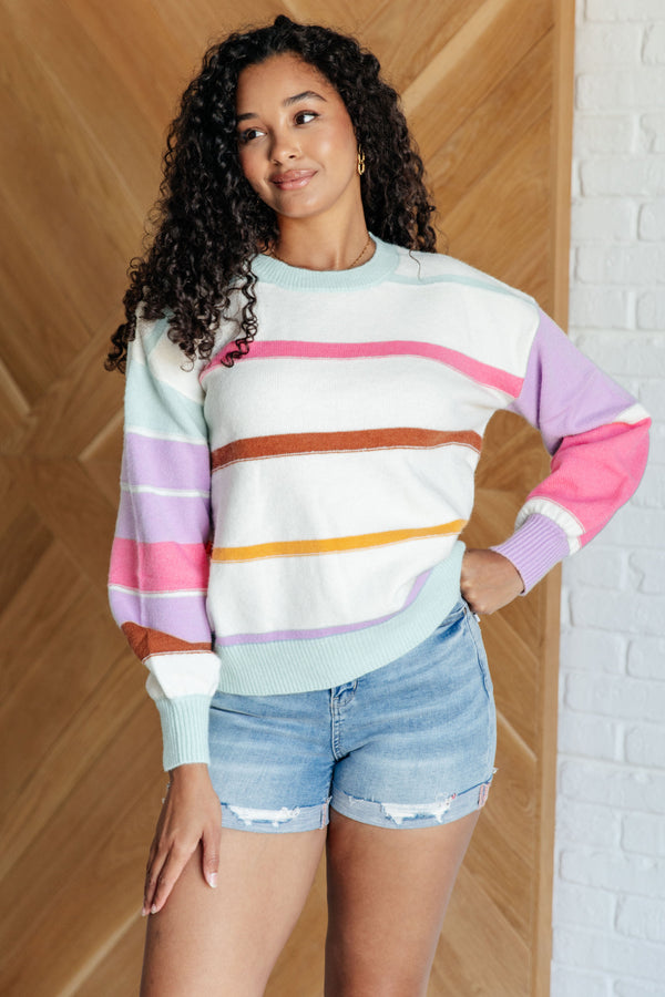 Flawless Features Striped Sweater - Lavish Fix