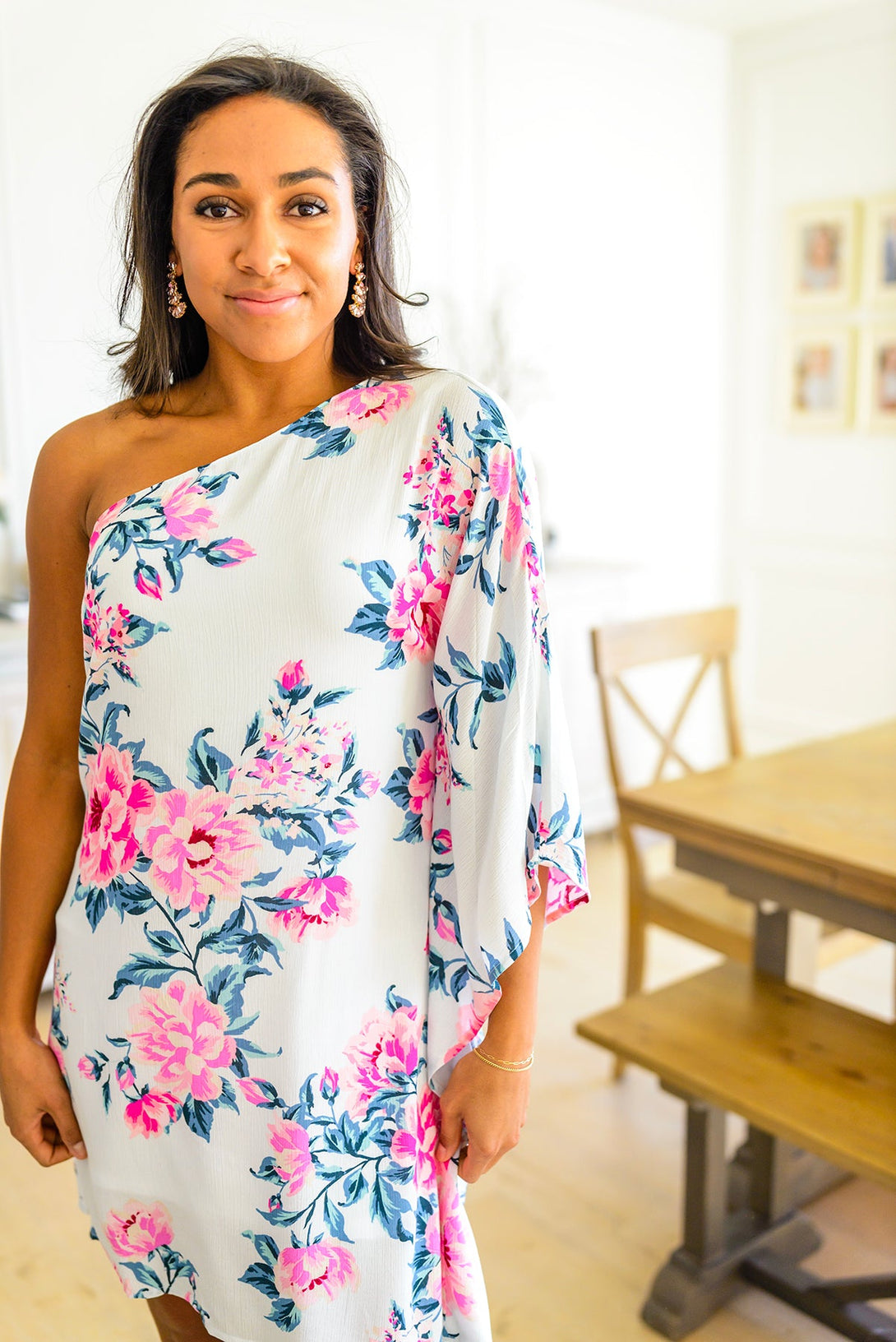 Forever Smitten Floral One Shoulder Dress - Lavish Fix