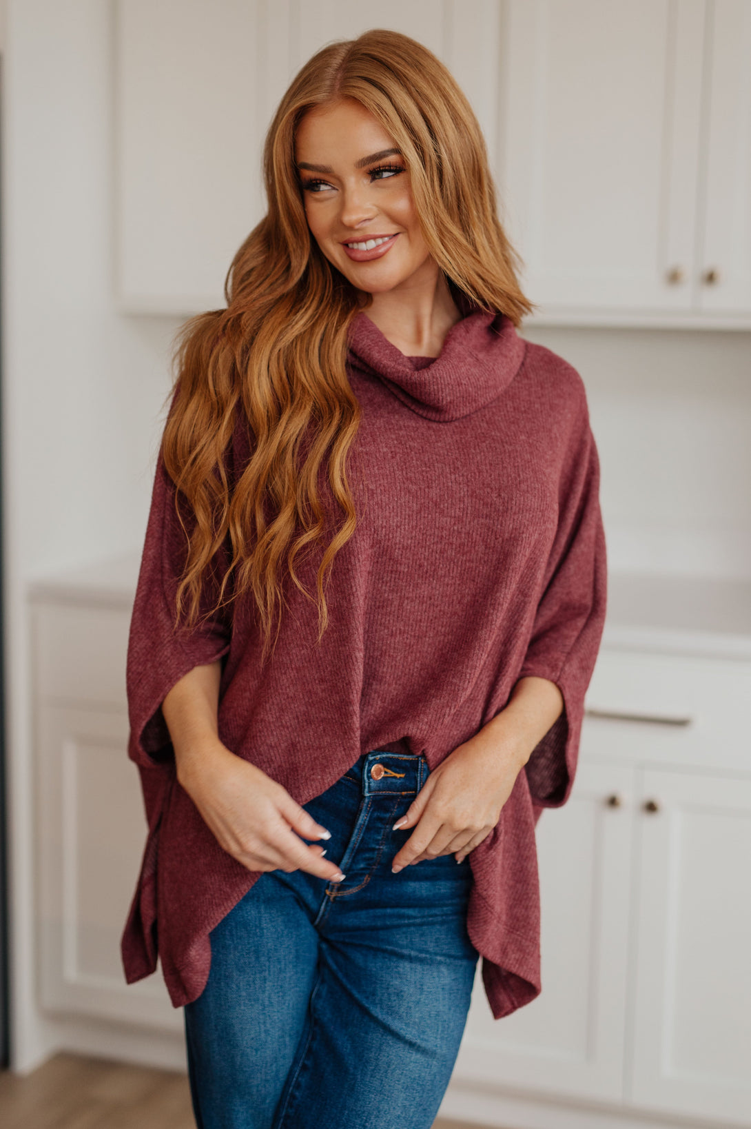 Forgive Me Cowl Neck Poncho - Lavish Fix