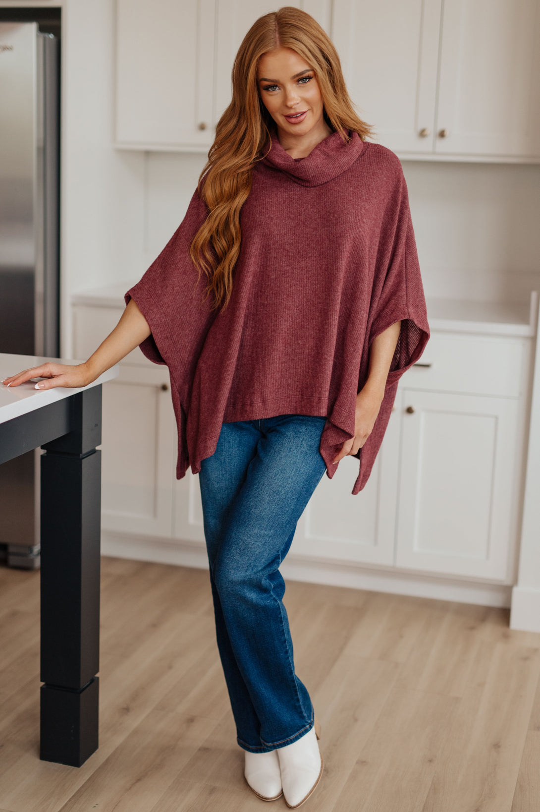 Forgive Me Cowl Neck Poncho - Lavish Fix