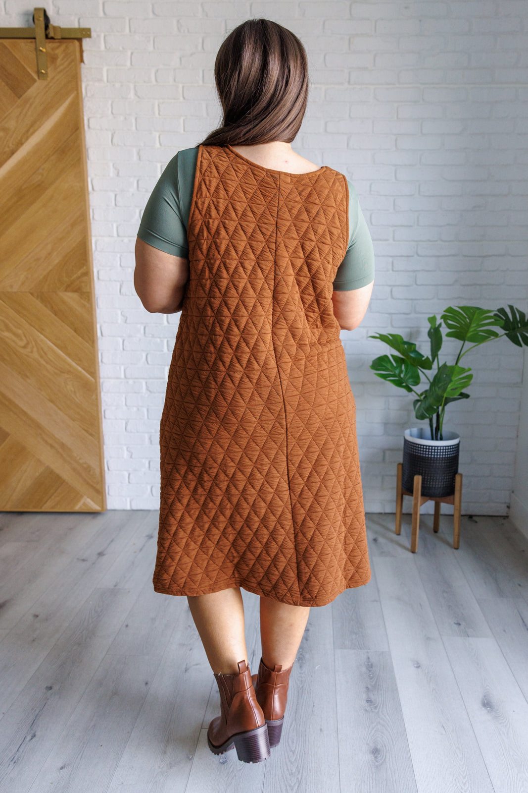 Free Falling Quilted Midi Dress - Lavish Fix