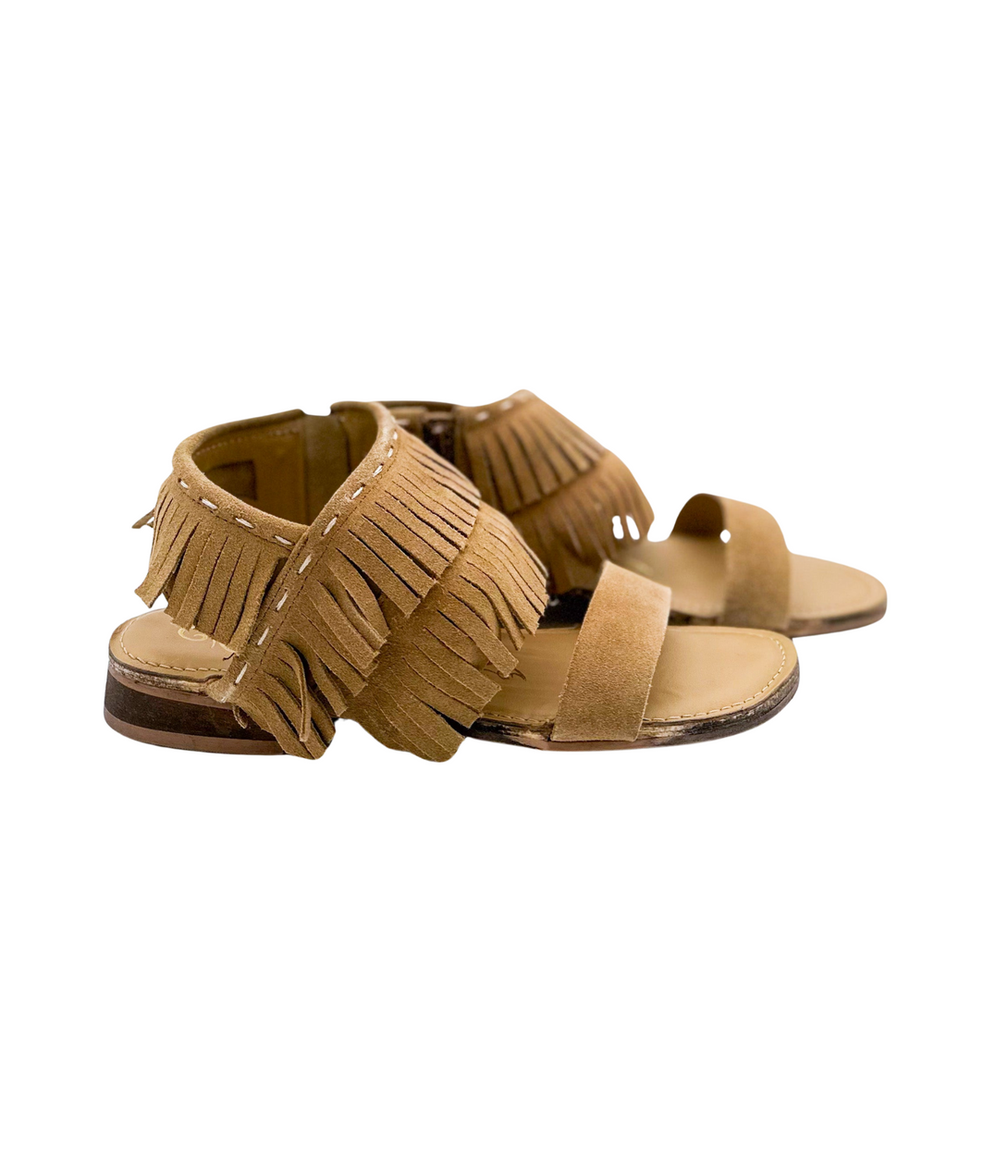 Fringe Star Sandal in Tan - Lavish Fix