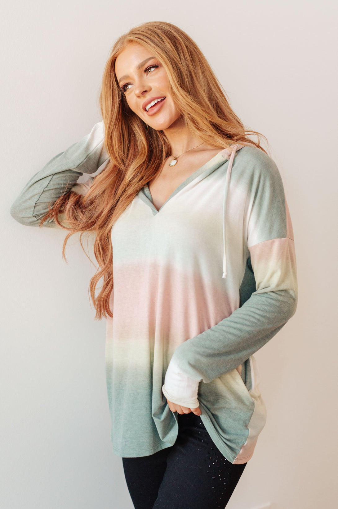 Hazy Horizon Ombre Hoodie - Lavish Fix