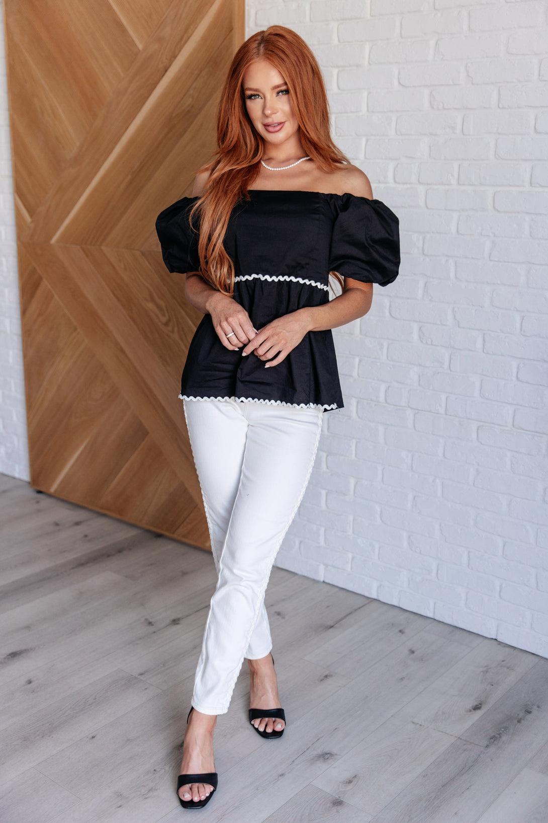 Her Favorite Records Balloon Sleeve Blouse - Lavish Fix