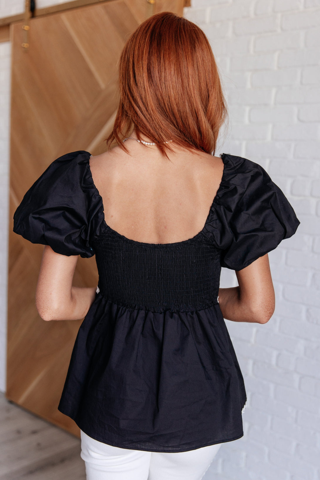 Her Favorite Records Balloon Sleeve Blouse - Lavish Fix