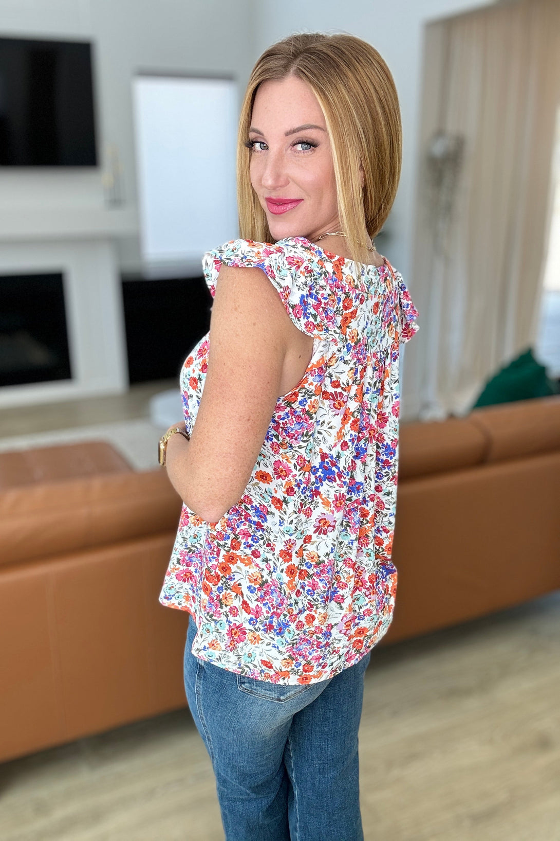 Take A Risk Floral Square Neck Top - Lavish Fix