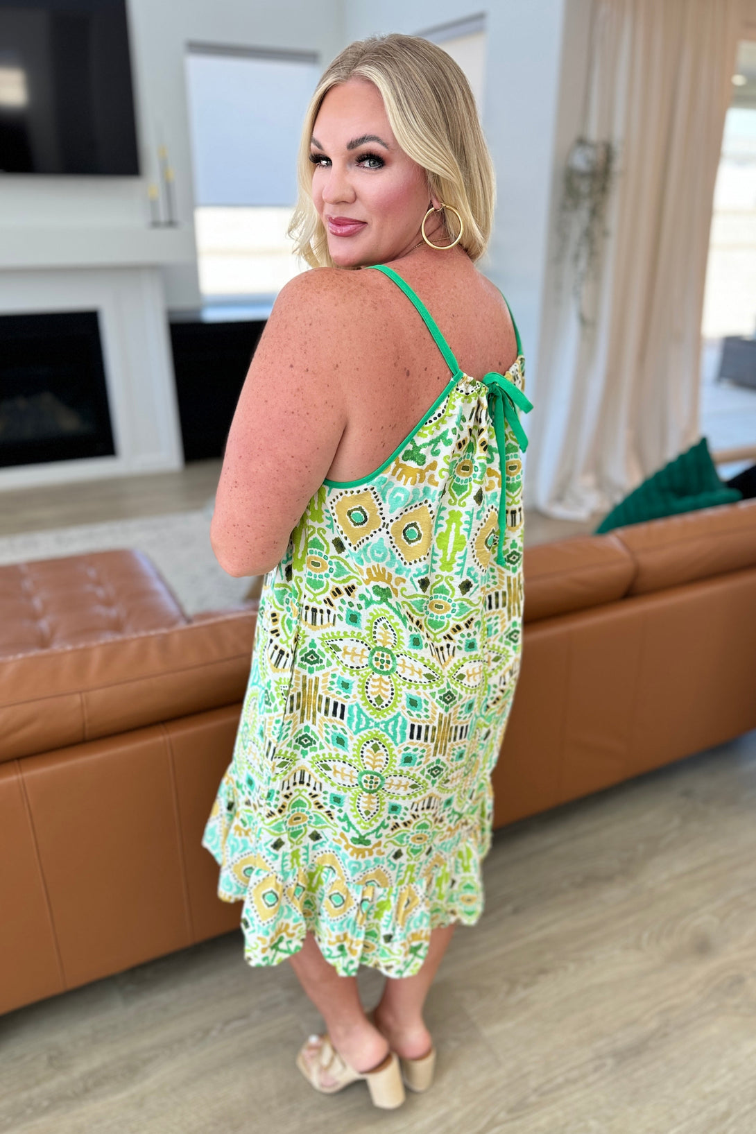 As You Walk On By Tank Dress in Lime - Lavish Fix