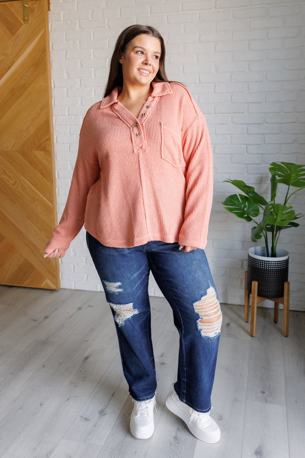 If You Want Forever Ribbed Knit Pullover - Lavish Fix