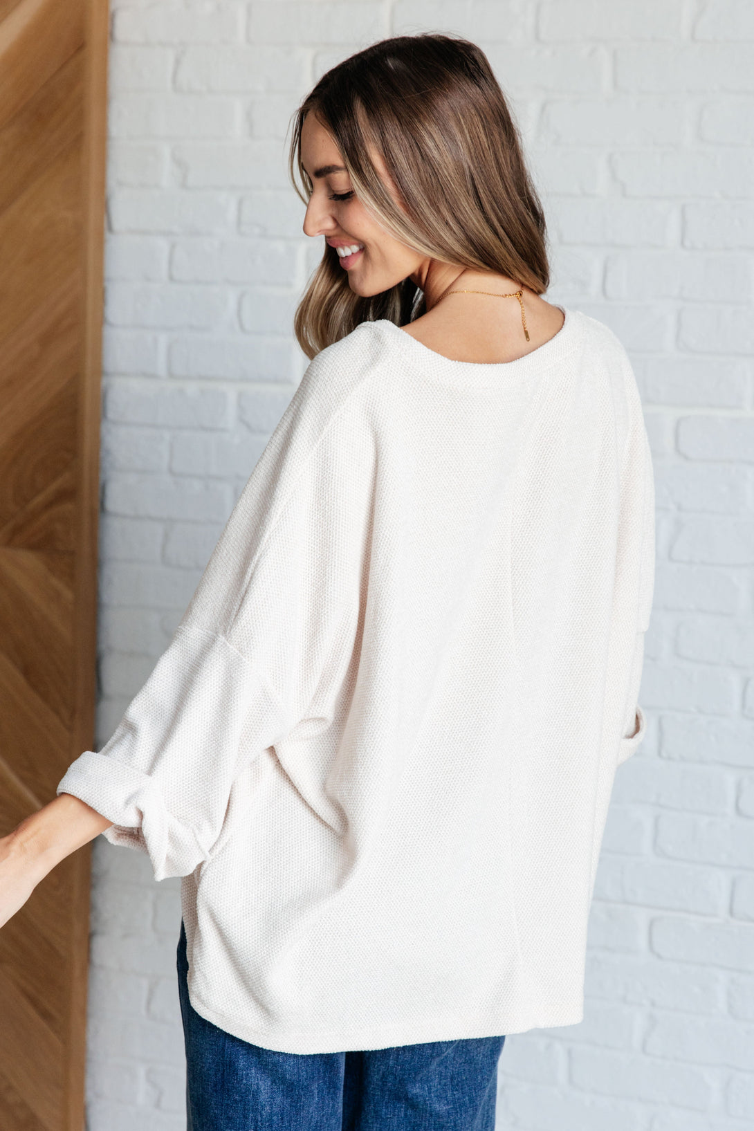 Ivory Thoughts Chenille Blouse - Lavish Fix