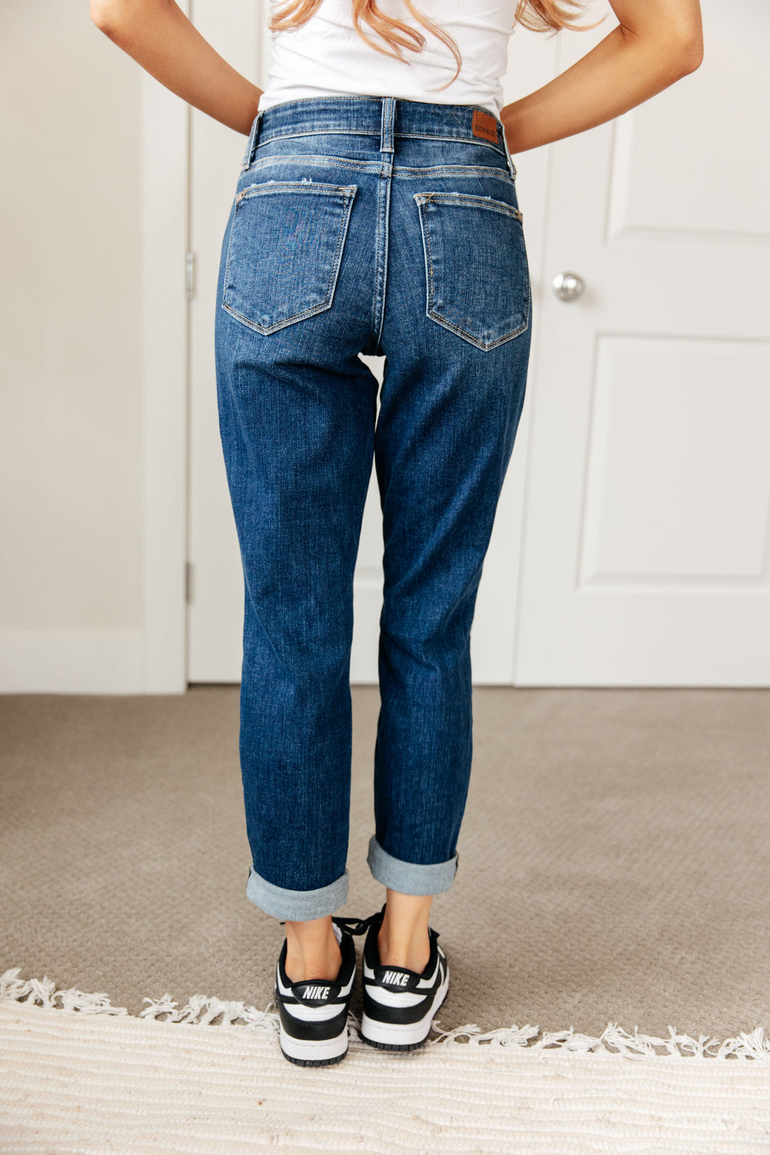 London Midrise Cuffed Boyfriend Jeans - Lavish Fix