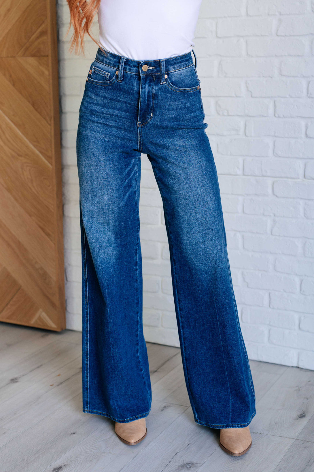 Eliza High Rise Control Top Retro Wide Leg Jeans - Lavish Fix