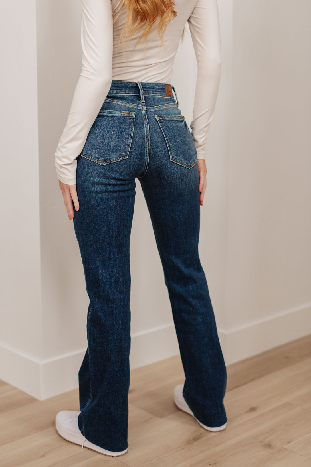 Josephine Mid Rise Raw Hem Bootcut Jeans - Lavish Fix