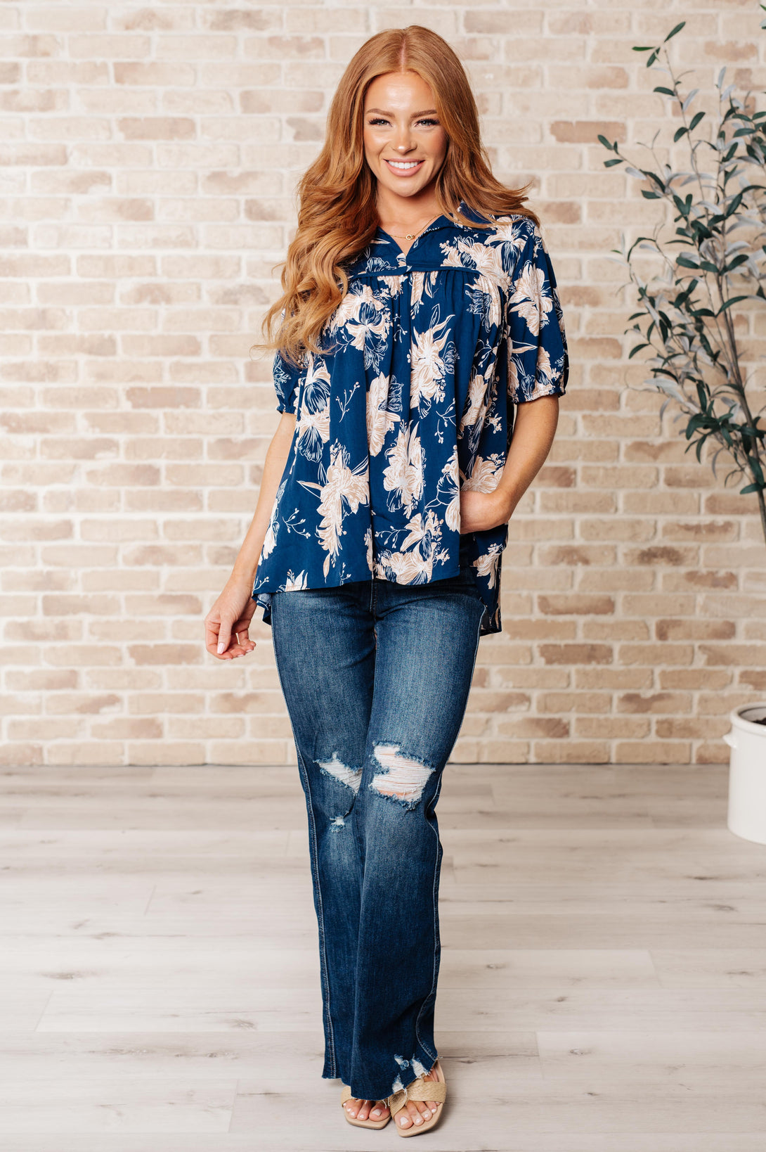 Just Coasting Floral Blouse - Lavish Fix