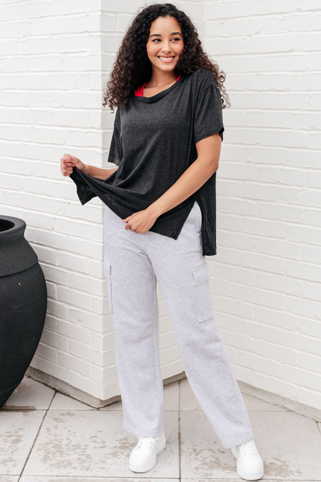 Let Me Live Relaxed Tee in Black - Lavish Fix