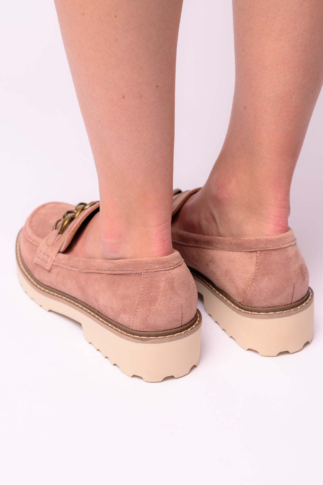 Literally Loafers in Blush Faux Suede - Lavish Fix