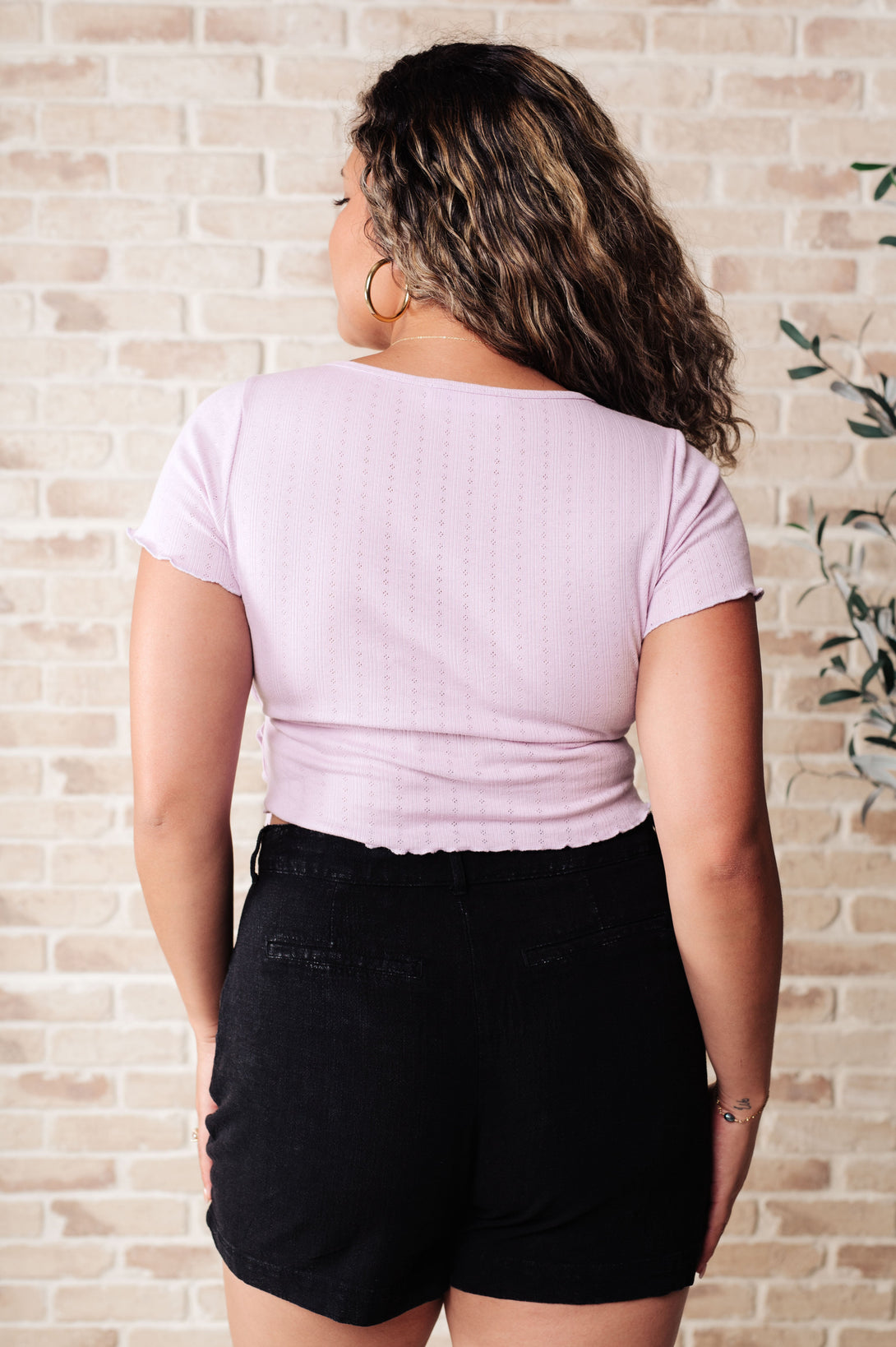 Little Ol' Me V-Neck Top in Lavender - Lavish Fix