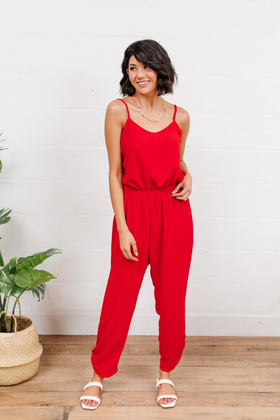 Livin' The Dream Jumpsuit in Red - Lavish Fix