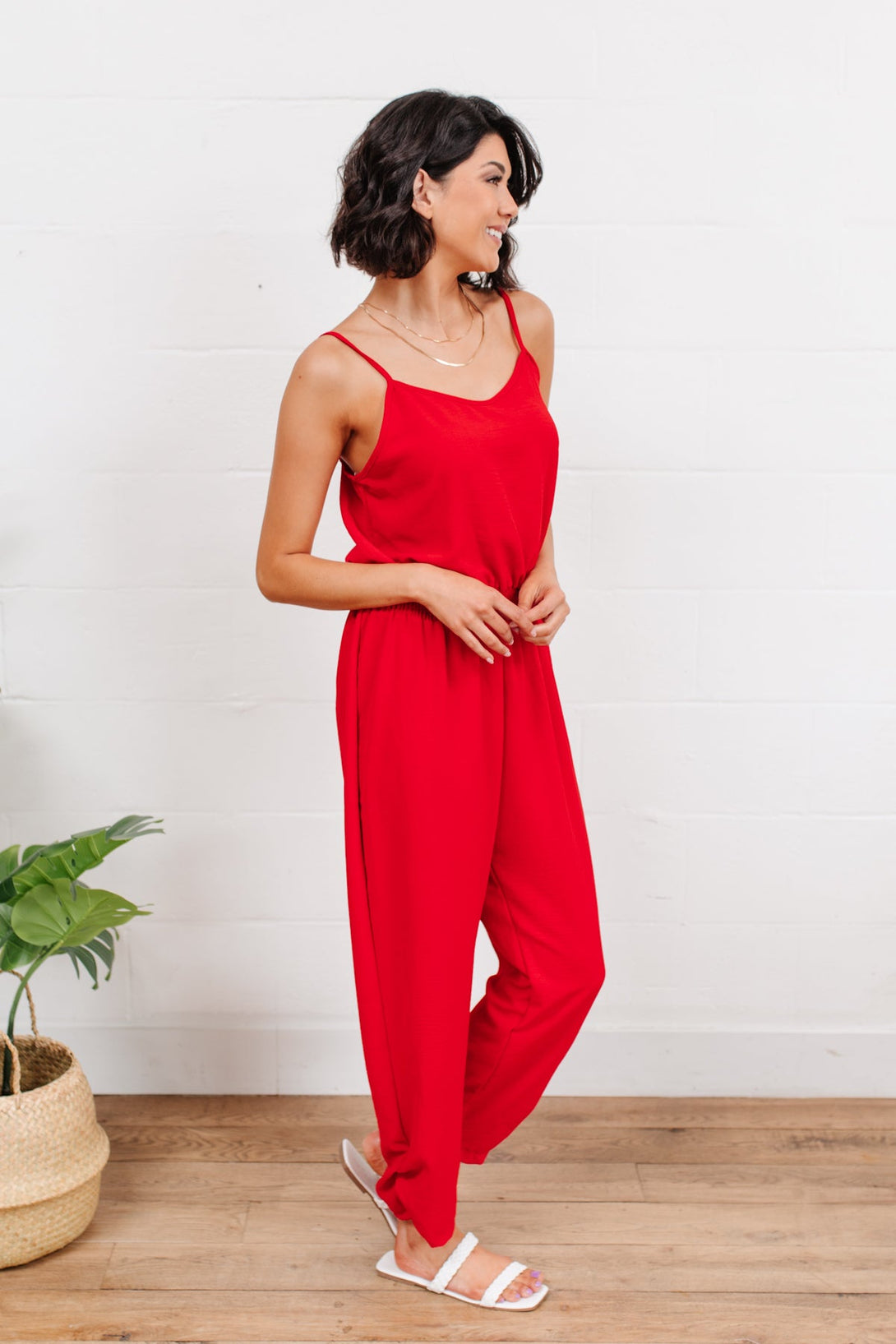 Livin' The Dream Jumpsuit in Red - Lavish Fix